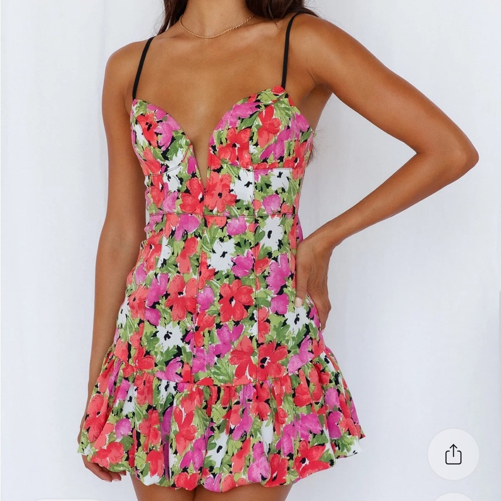 Hello Molly Bout Me Dress Floral Spaghetti Strap Dress size xl